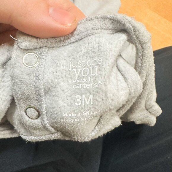 Carters Baby Girl Gray Sleeveless Fleece Owl Graphic Pocket Dress Size 3M - Picture 6 of 6